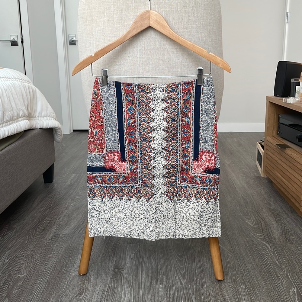 Patterned Lucky Brand Knee Length Skirt